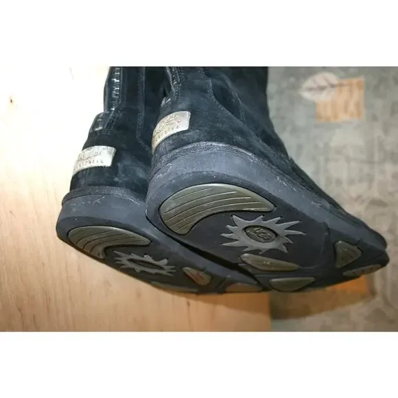 UGG Australia Black Leather Tall Boots w/Zipper 10 / 41 - Picture 7 of 7